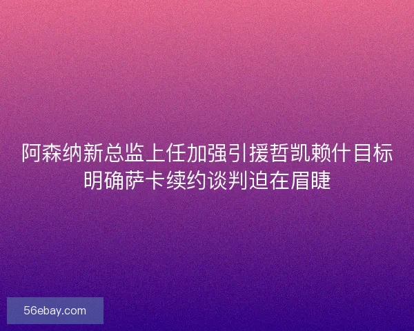 阿森纳新总监上任加强引援哲凯赖什目标明确萨卡续约谈判迫在眉睫